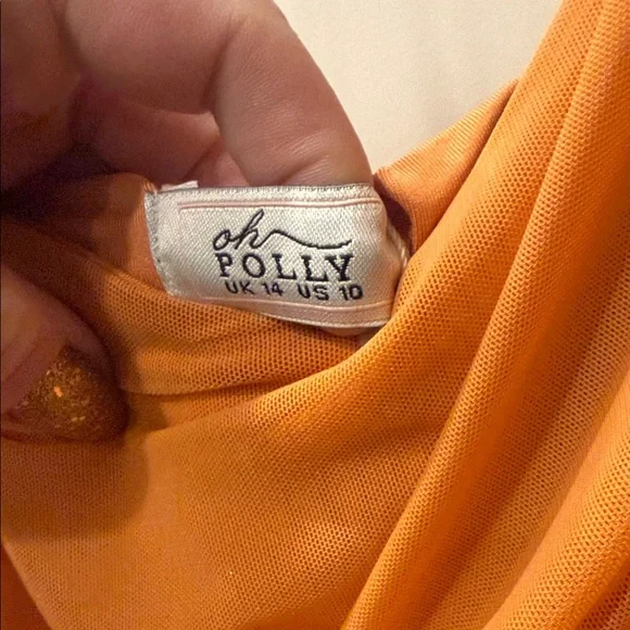 Oh Polly | Lasting Lover Asymmetrical Cowl Neck Mini Dress in Caramel - BNWT - Picture 2 of 9